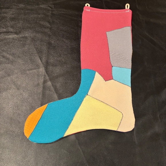 Vintage Early 1970's Handmade Patchwork Christmas Stocking - Picture 3 of 6